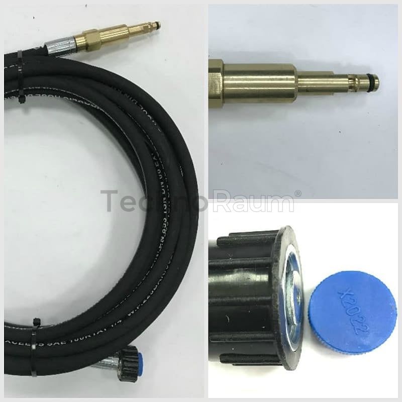 Шланг высокого давления резиновый DN6 двухоплеточный для Karcher 15 м штуцер NEWпов - гайка М22х1,5