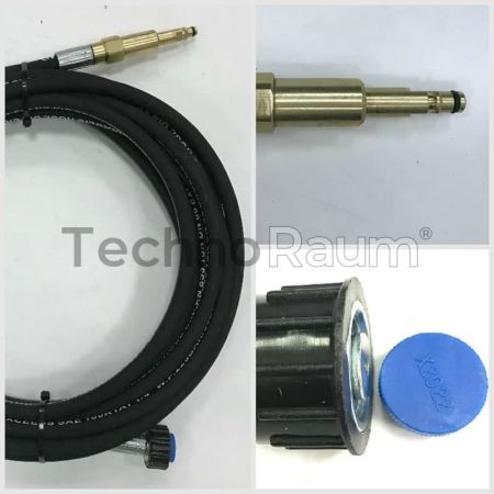 Шланг высокого давления резиновый DN6 однооплеточный для Karcher 10 м штуцер NEWпов - гайка М22х1,5