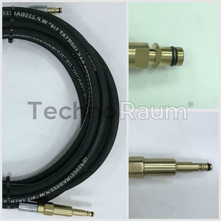Шланг высокого давления резиновый DN6 двухоплеточный для Karcher 15 м штуцер NEW - штуцер NEWпов